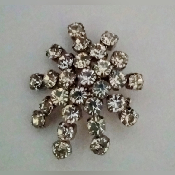 Vintage Rhinestone Spray Shaped Brooch - Picture 1 of 4